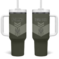Personalized Poland Home Army Tumbler With Handle Armia Krajowa Military Eagle Chevron Design