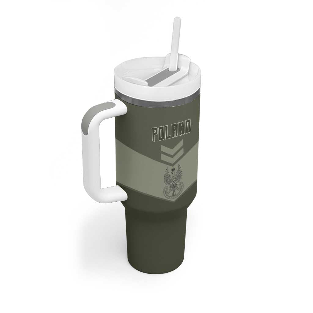 Personalized Poland Home Army Tumbler With Handle Armia Krajowa Military Eagle Chevron Design
