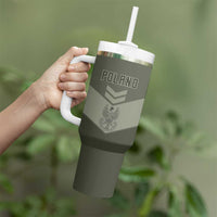 Personalized Poland Home Army Tumbler With Handle Armia Krajowa Military Eagle Chevron Design