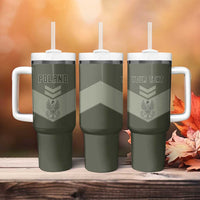 Personalized Poland Home Army Tumbler With Handle Armia Krajowa Military Eagle Chevron Design