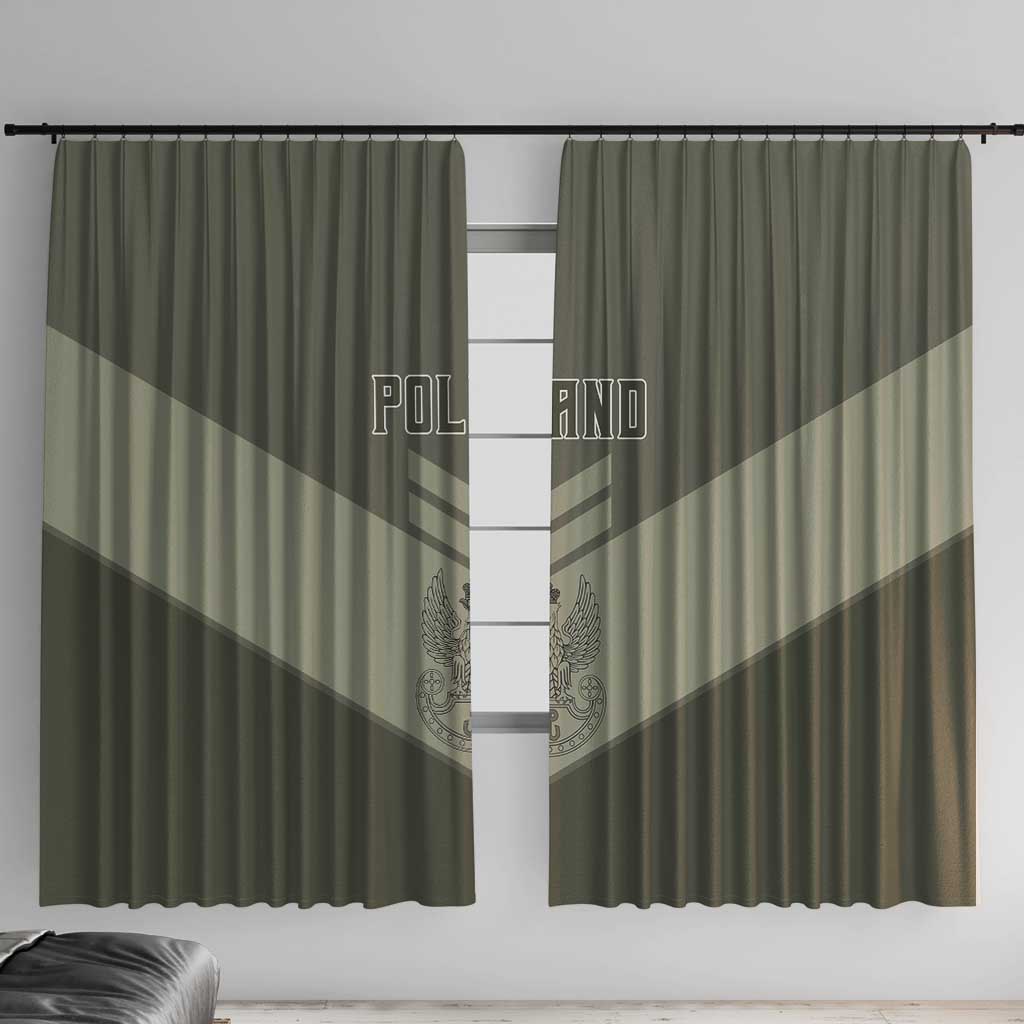 Poland Home Army Window Curtain Armia Krajowa Military Eagle Chevron Design