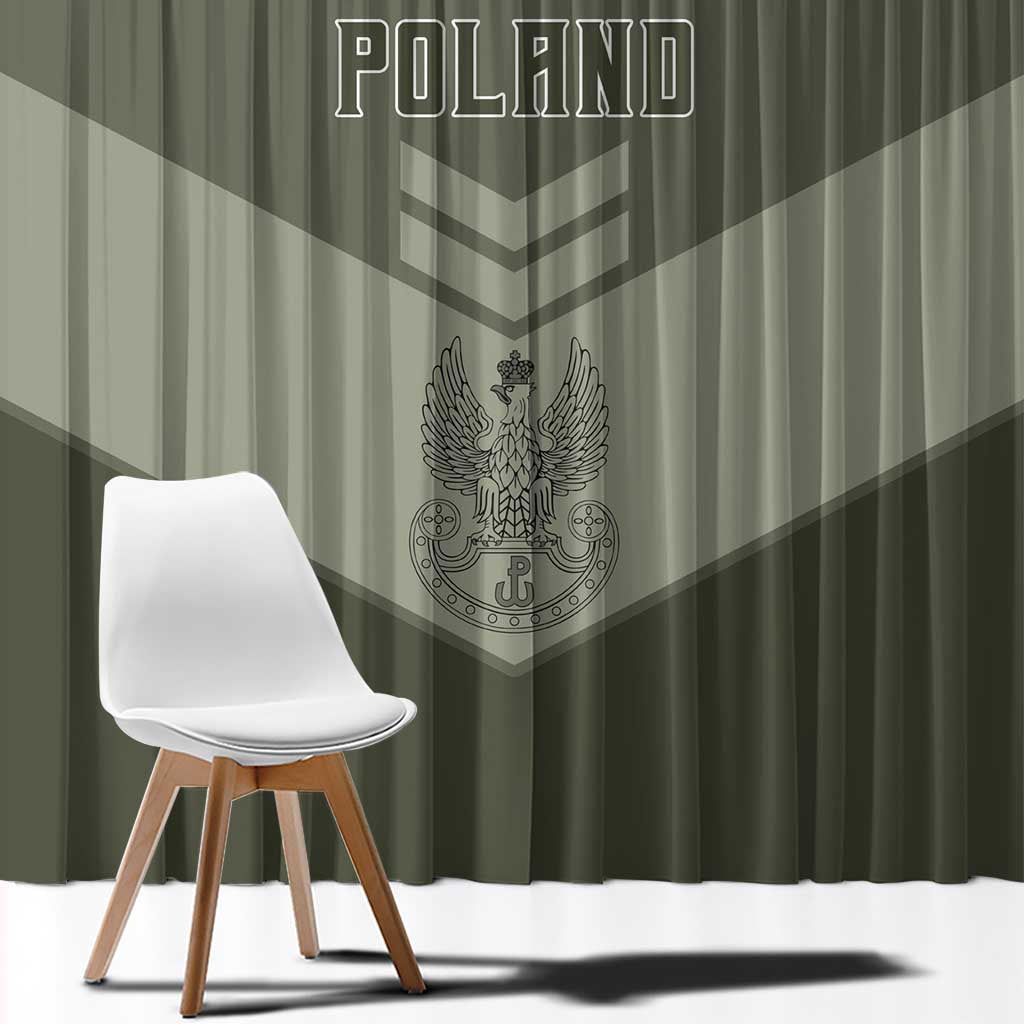 Poland Home Army Window Curtain Armia Krajowa Military Eagle Chevron Design