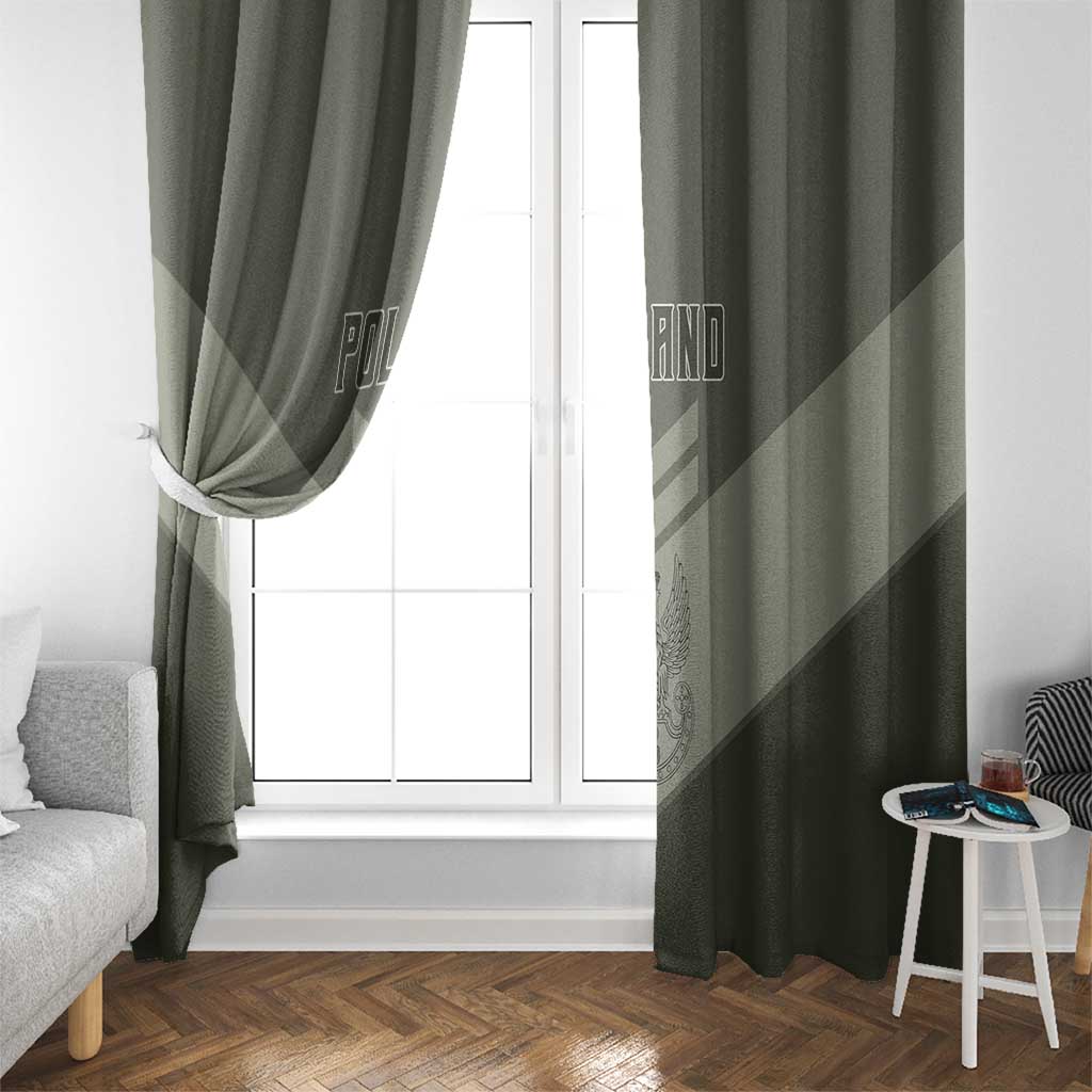 Poland Home Army Window Curtain Armia Krajowa Military Eagle Chevron Design