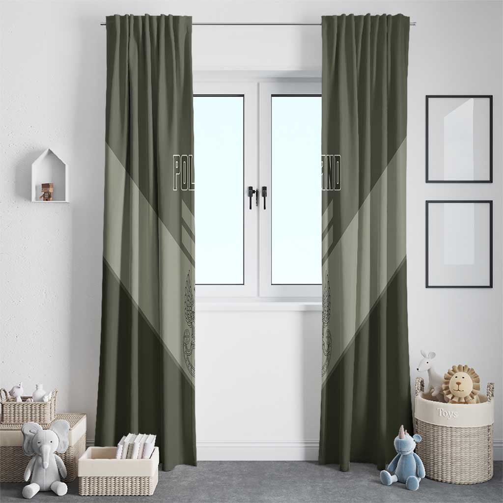 Poland Home Army Window Curtain Armia Krajowa Military Eagle Chevron Design