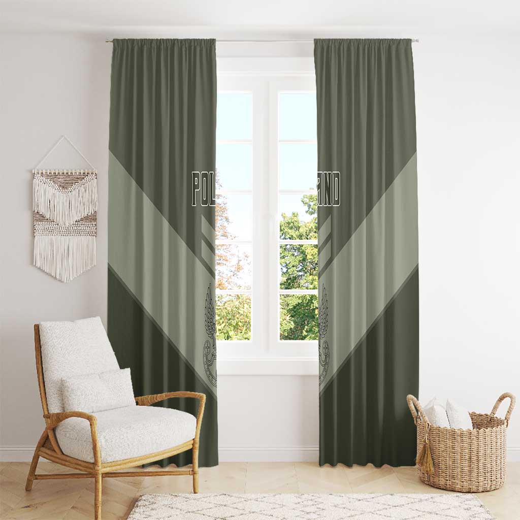 Poland Home Army Window Curtain Armia Krajowa Military Eagle Chevron Design