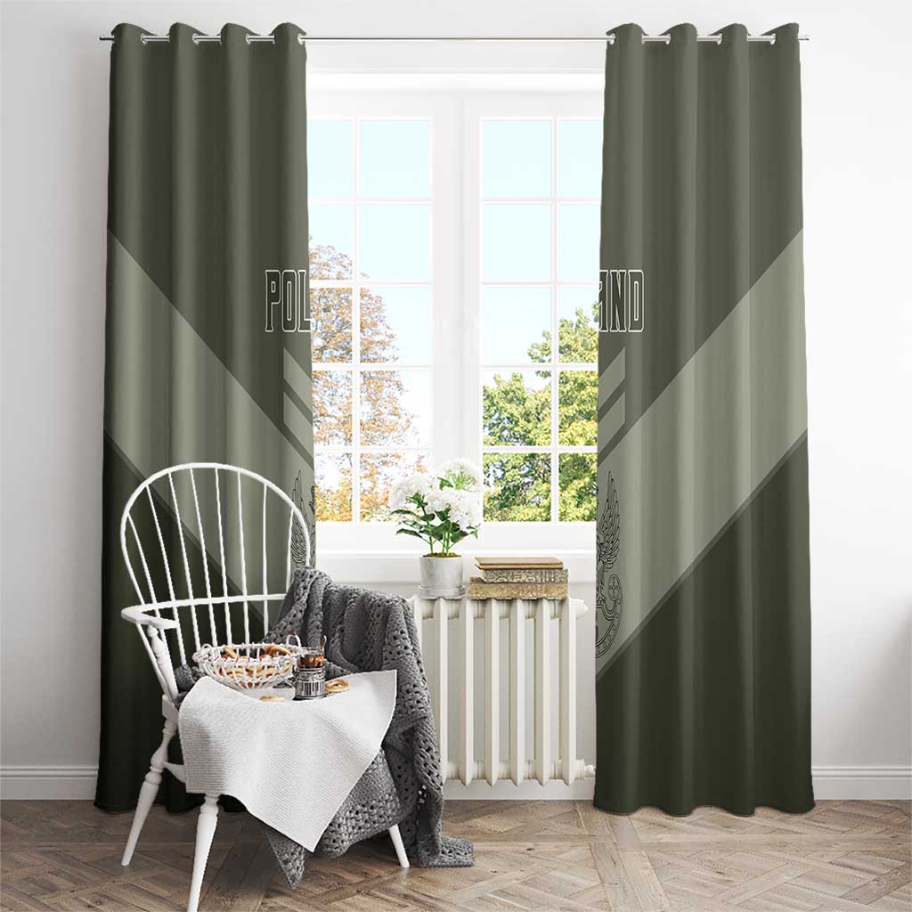 Poland Home Army Window Curtain Armia Krajowa Military Eagle Chevron Design