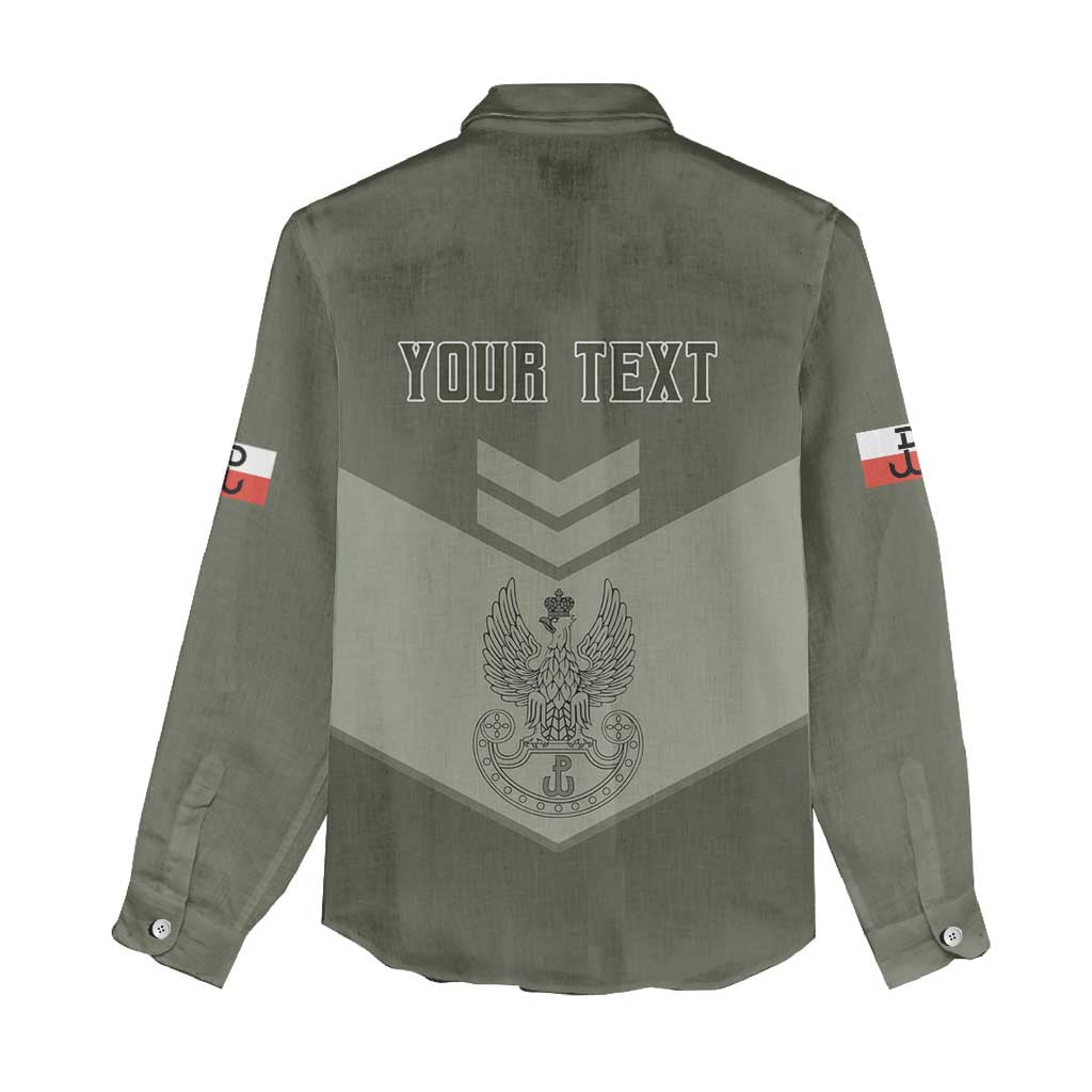 Personalized Poland Home Army Women Casual Shirt Armia Krajowa Military Eagle Chevron Design