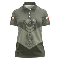 Personalized Poland Home Army Women Polo Shirt Armia Krajowa Military Eagle Chevron Design