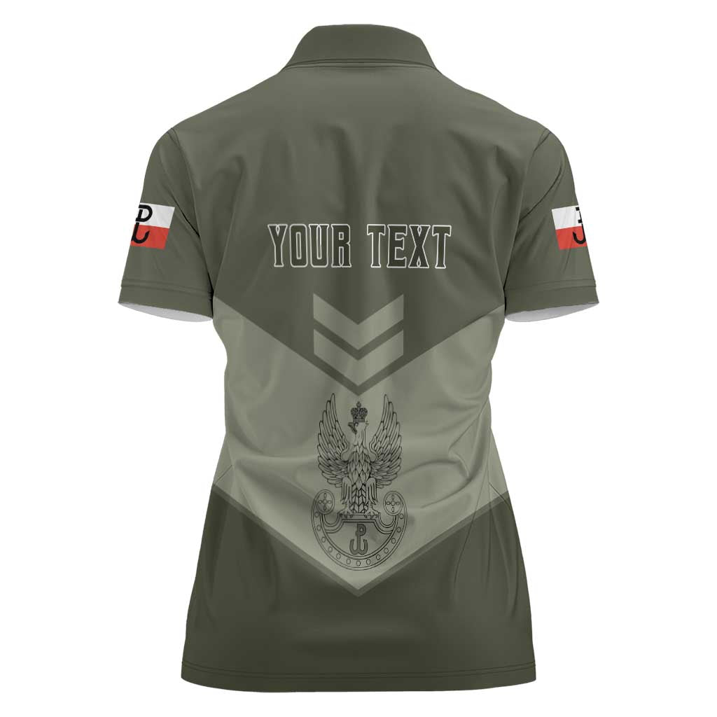 Personalized Poland Home Army Women Polo Shirt Armia Krajowa Military Eagle Chevron Design
