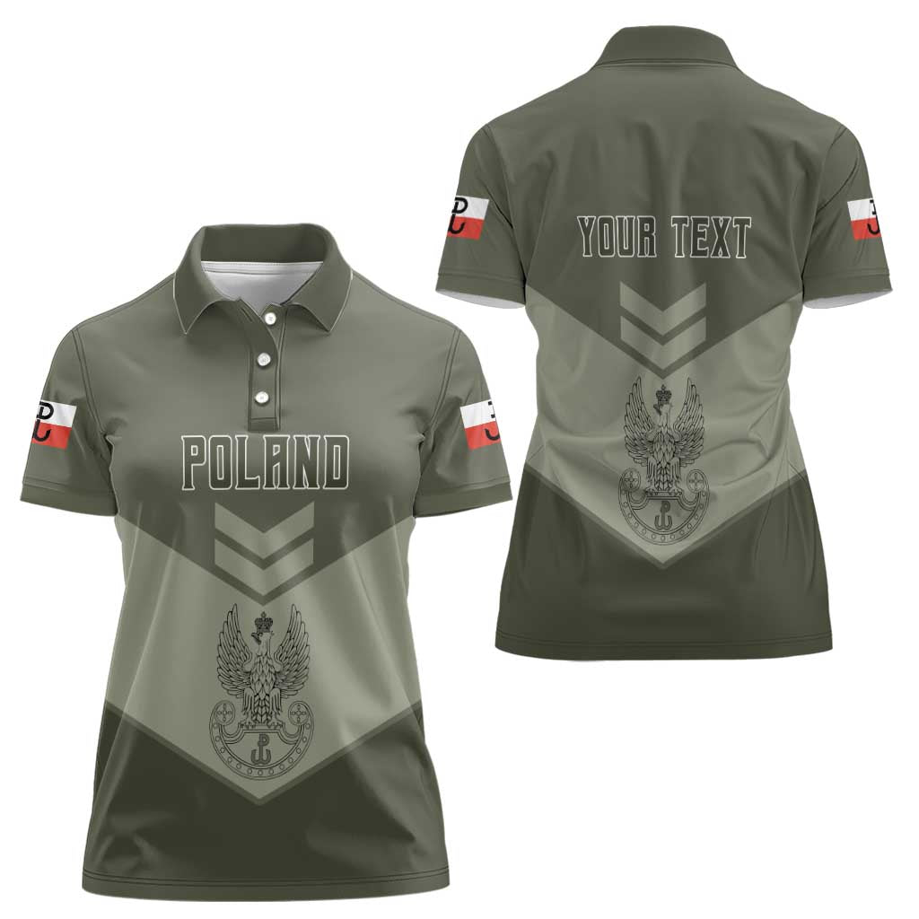 Personalized Poland Home Army Women Polo Shirt Armia Krajowa Military Eagle Chevron Design