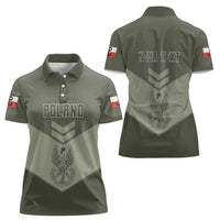 Personalized Poland Home Army Women Polo Shirt Armia Krajowa Military Eagle Chevron Design