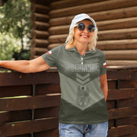 Personalized Poland Home Army Women Polo Shirt Armia Krajowa Military Eagle Chevron Design