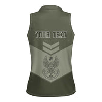 Personalized Poland Home Army Women Sleeveless Polo Shirt Armia Krajowa Military Eagle Chevron Design