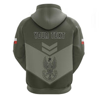 Personalized Poland Home Army Zip Hoodie Armia Krajowa Military Eagle Chevron Design