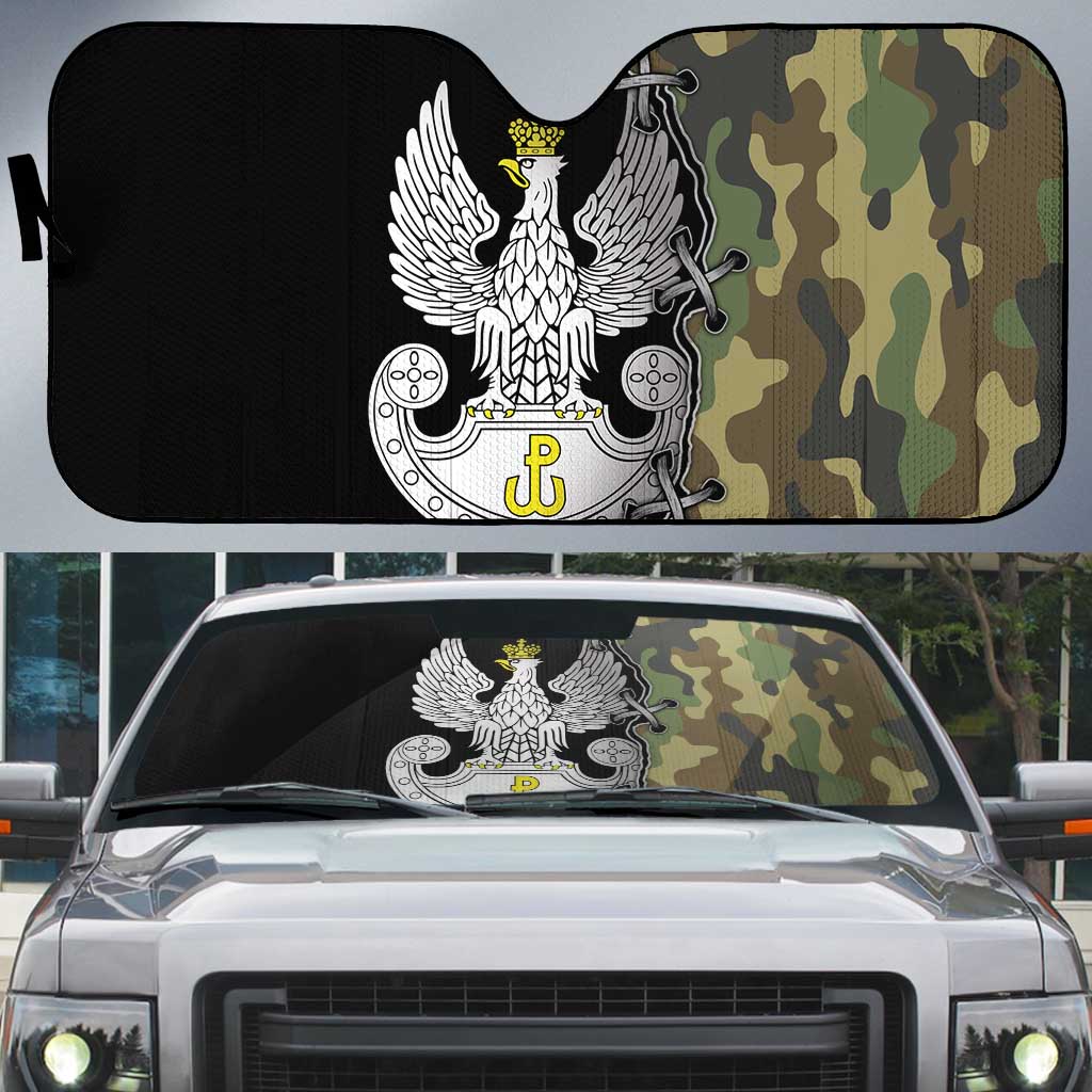 Poland Home Army Auto Sun Shade Armia Krajowa Military Eagle