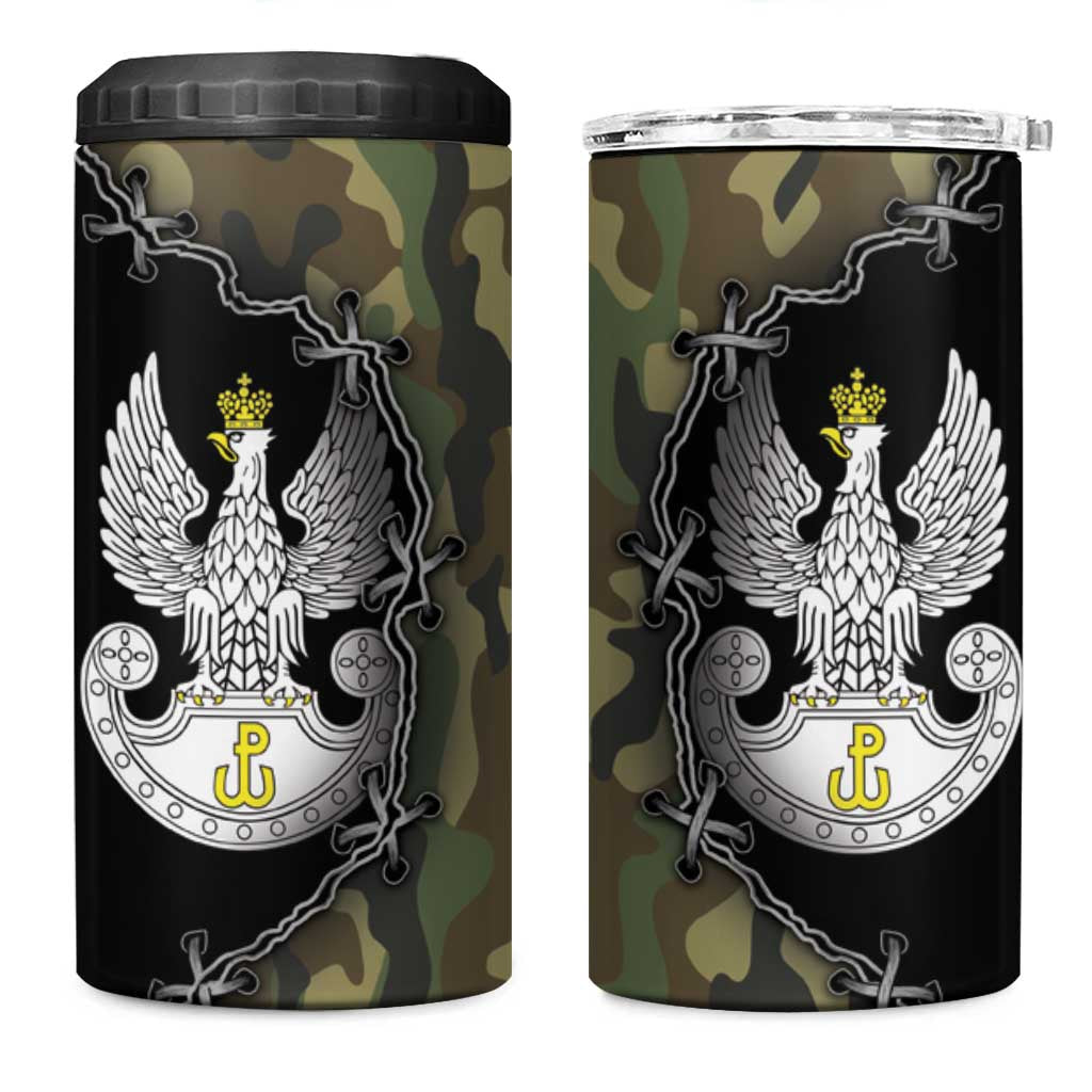 Poland Home Army 4 in 1 Can Cooler Tumbler Armia Krajowa Military Eagle
