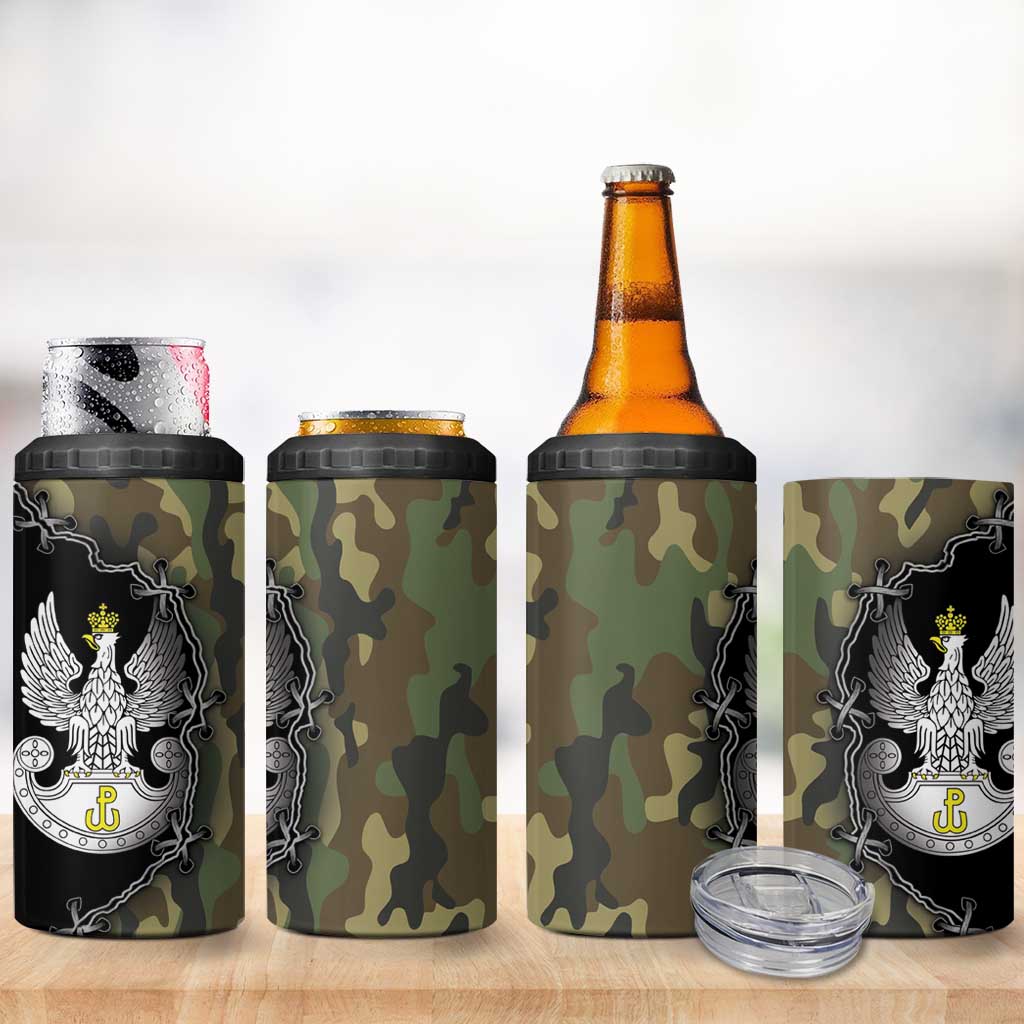 Poland Home Army 4 in 1 Can Cooler Tumbler Armia Krajowa Military Eagle