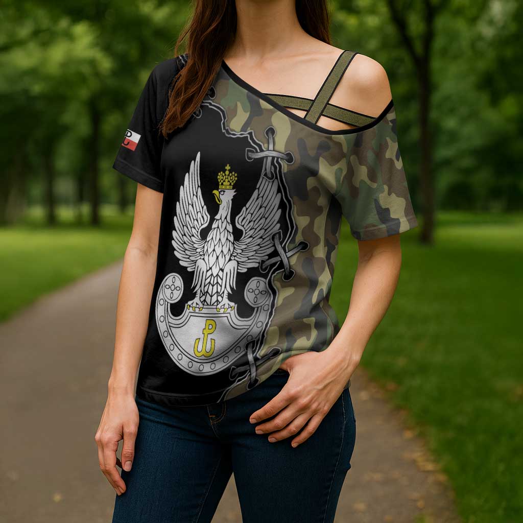 Poland Home Army Cross Shoulder Shirt Armia Krajowa Military Eagle