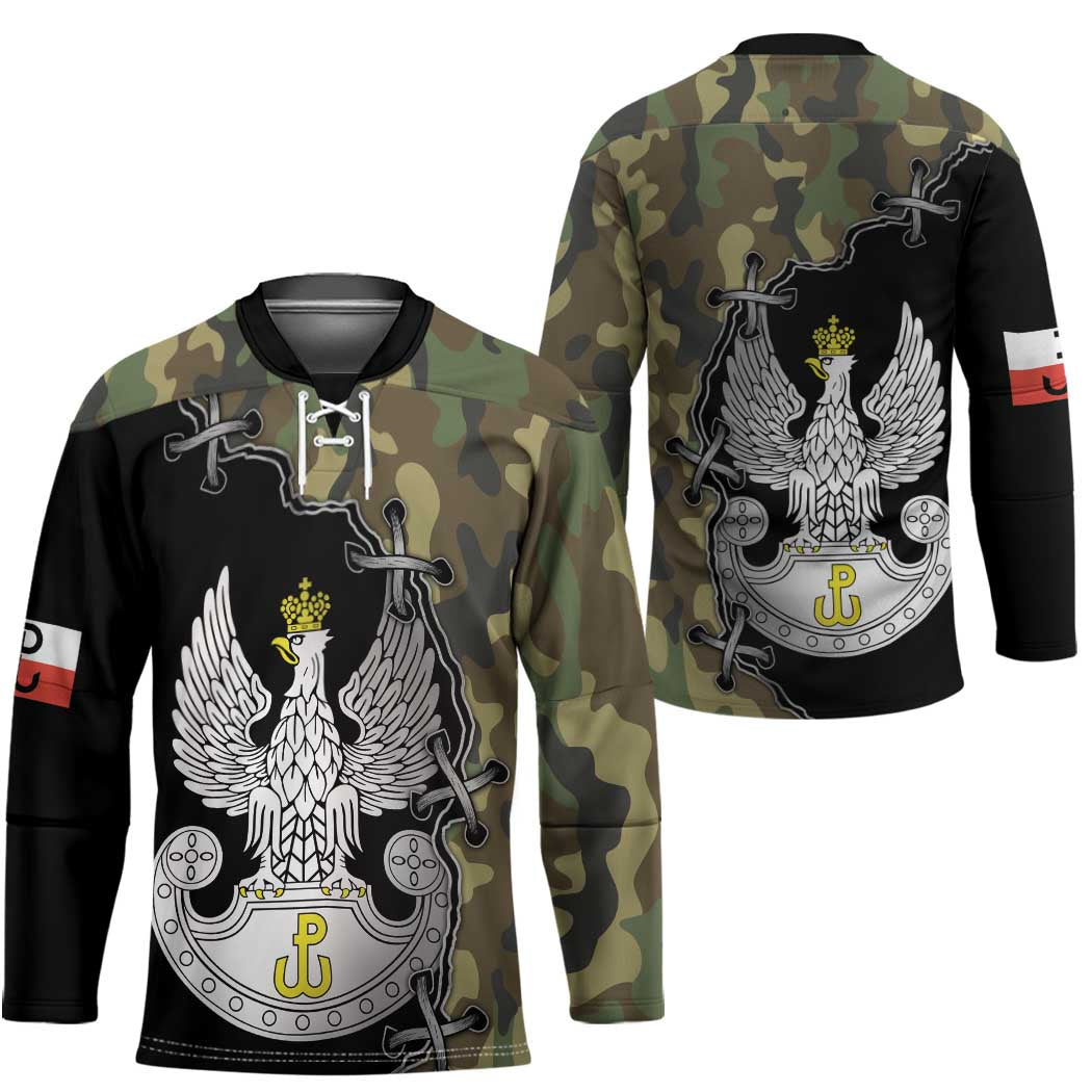 Poland Home Army Hockey Jersey Armia Krajowa Military Eagle