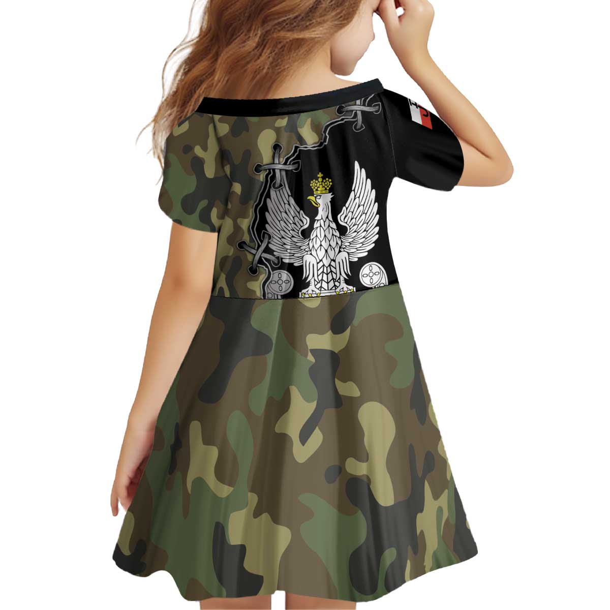 Poland Home Army Kid Short Sleeve Dress Armia Krajowa Military Eagle