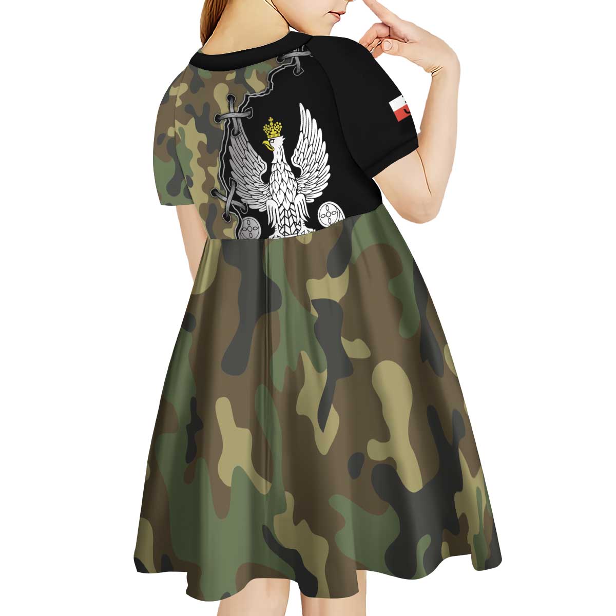 Poland Home Army Kid Short Sleeve Dress Armia Krajowa Military Eagle