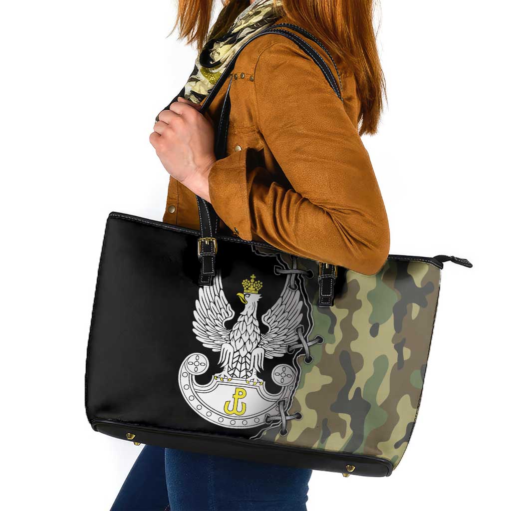 Poland Home Army Leather Tote Bag Armia Krajowa Military Eagle