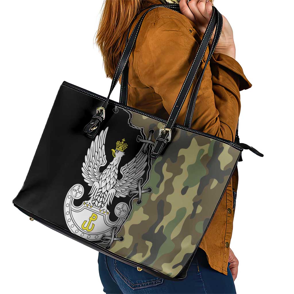 Poland Home Army Leather Tote Bag Armia Krajowa Military Eagle