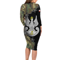 Poland Home Army Long Sleeve Bodycon Dress Armia Krajowa Military Eagle