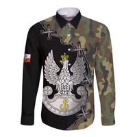 Poland Home Army Long Sleeve Button Shirt Armia Krajowa Military Eagle