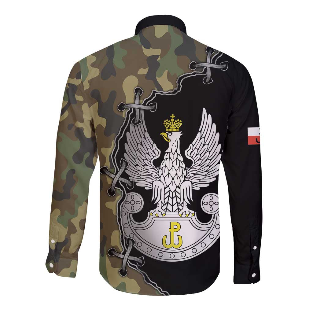 Poland Home Army Long Sleeve Button Shirt Armia Krajowa Military Eagle