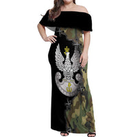 Poland Home Army Off Shoulder Maxi Dress Armia Krajowa Military Eagle