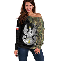 Poland Home Army Off Shoulder Sweater Armia Krajowa Military Eagle