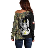Poland Home Army Off Shoulder Sweater Armia Krajowa Military Eagle