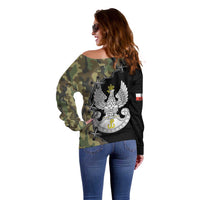 Poland Home Army Off Shoulder Sweater Armia Krajowa Military Eagle
