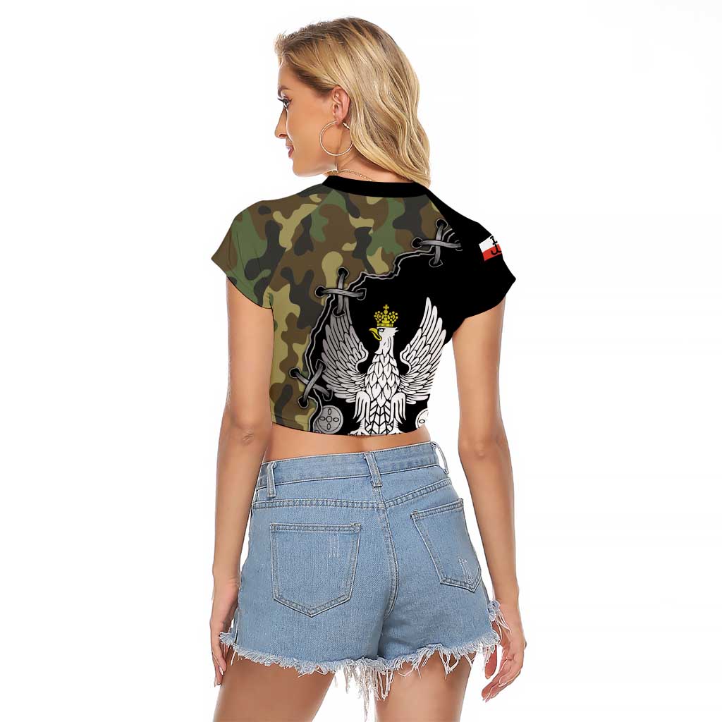 Poland Home Army Raglan Cropped T Shirt Armia Krajowa Military Eagle