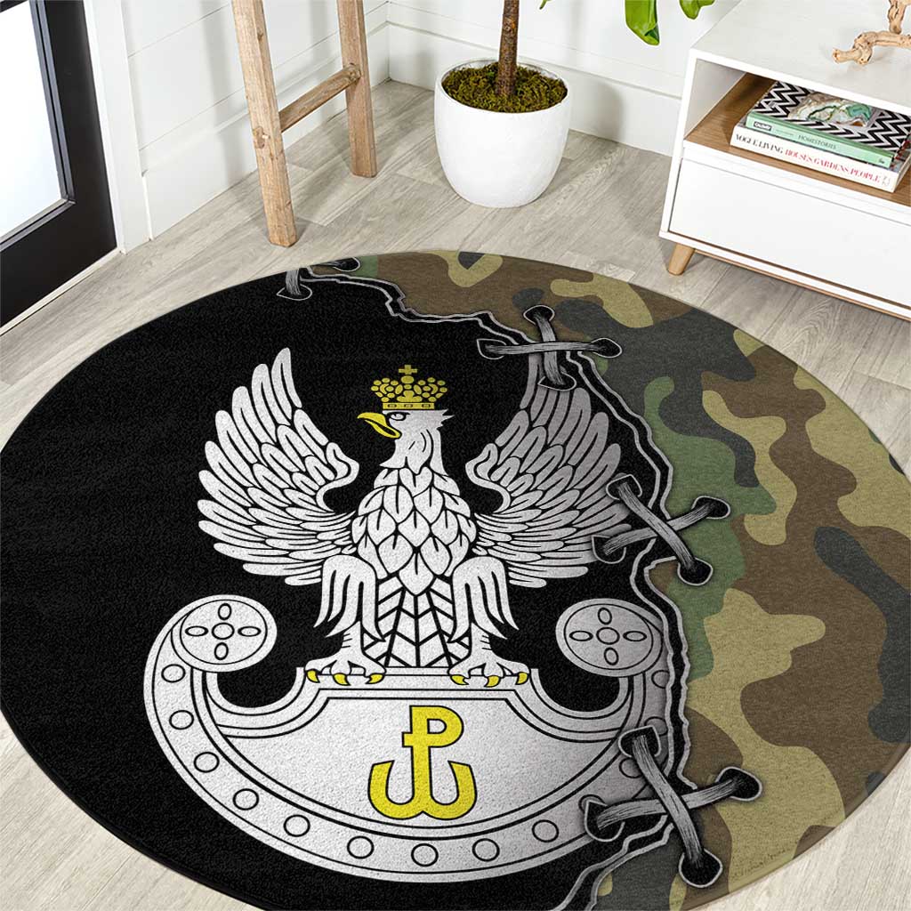 Poland Home Army Round Carpet Armia Krajowa Military Eagle