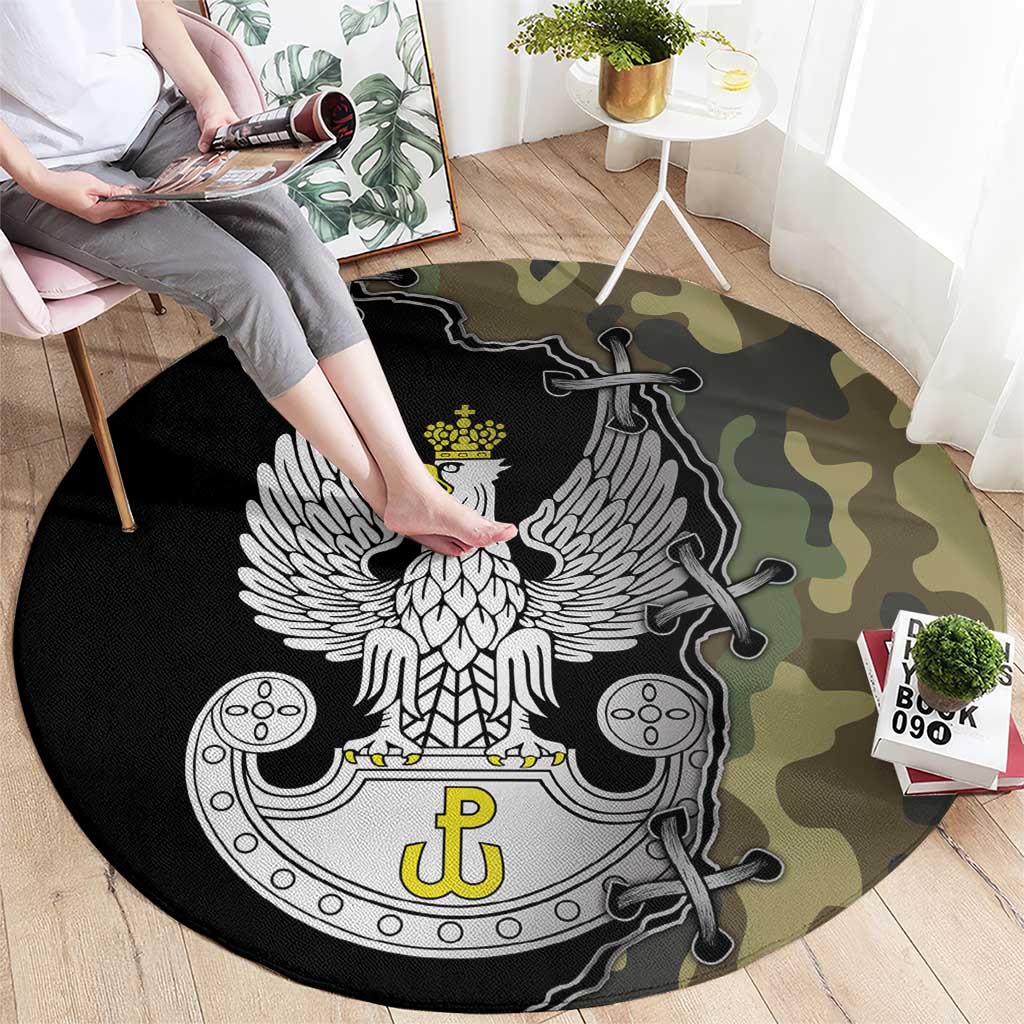Poland Home Army Round Carpet Armia Krajowa Military Eagle