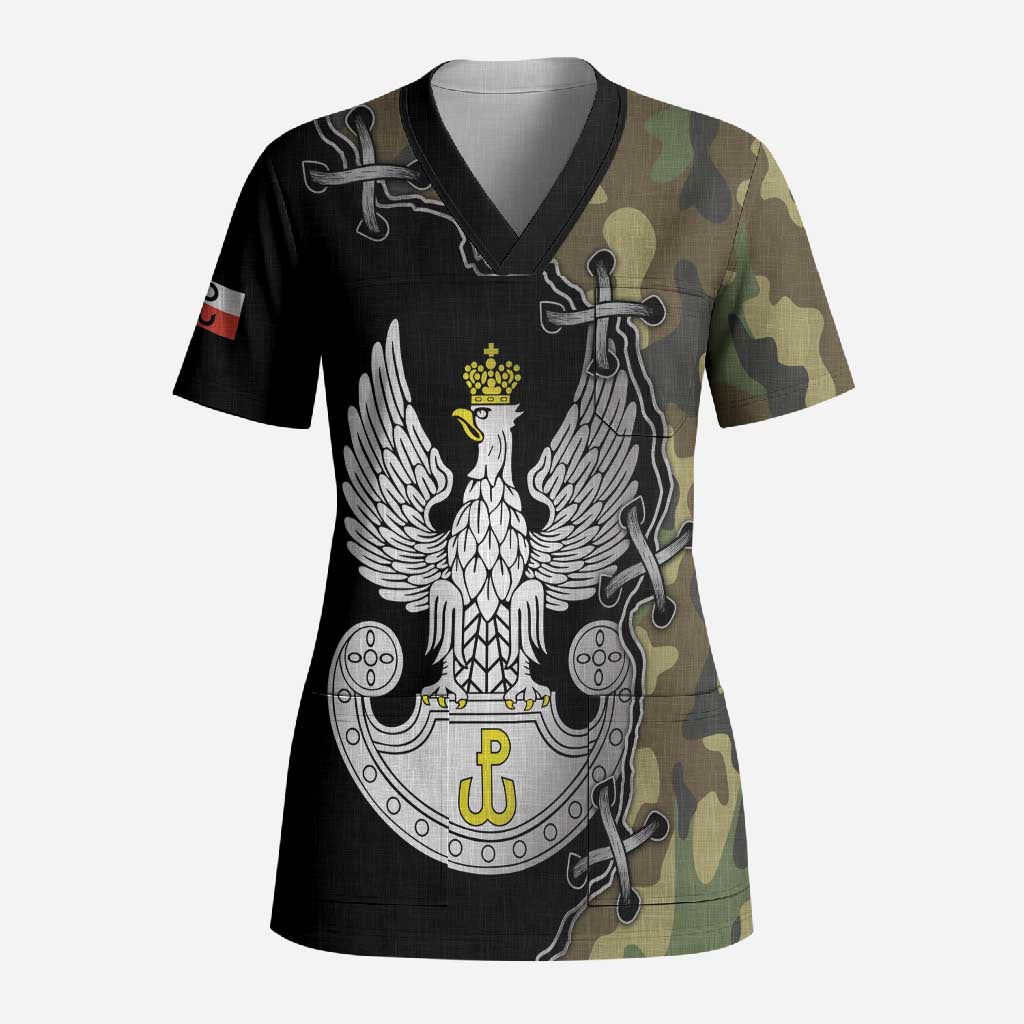 Poland Home Army Scrub Top Armia Krajowa Military Eagle