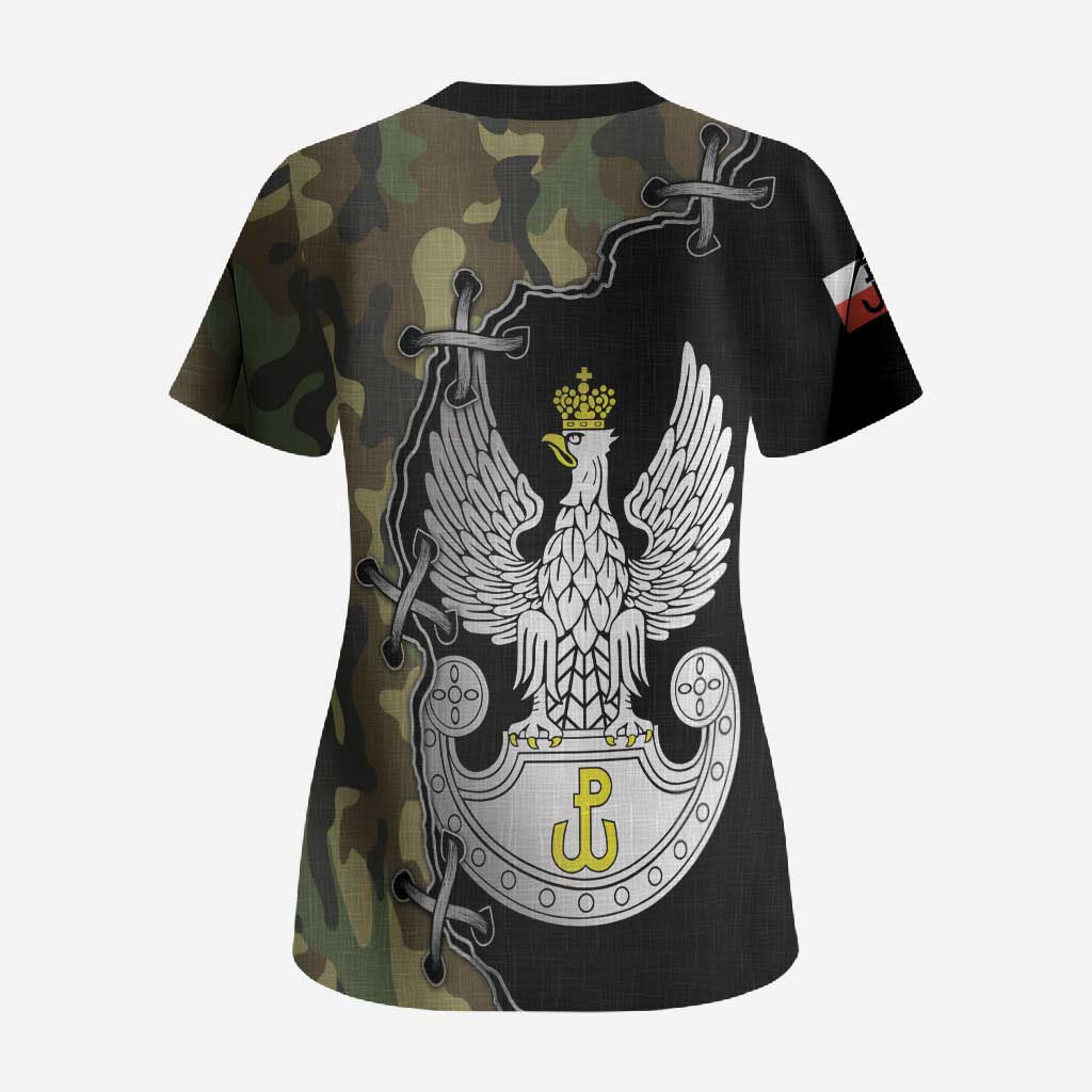Poland Home Army Scrub Top Armia Krajowa Military Eagle