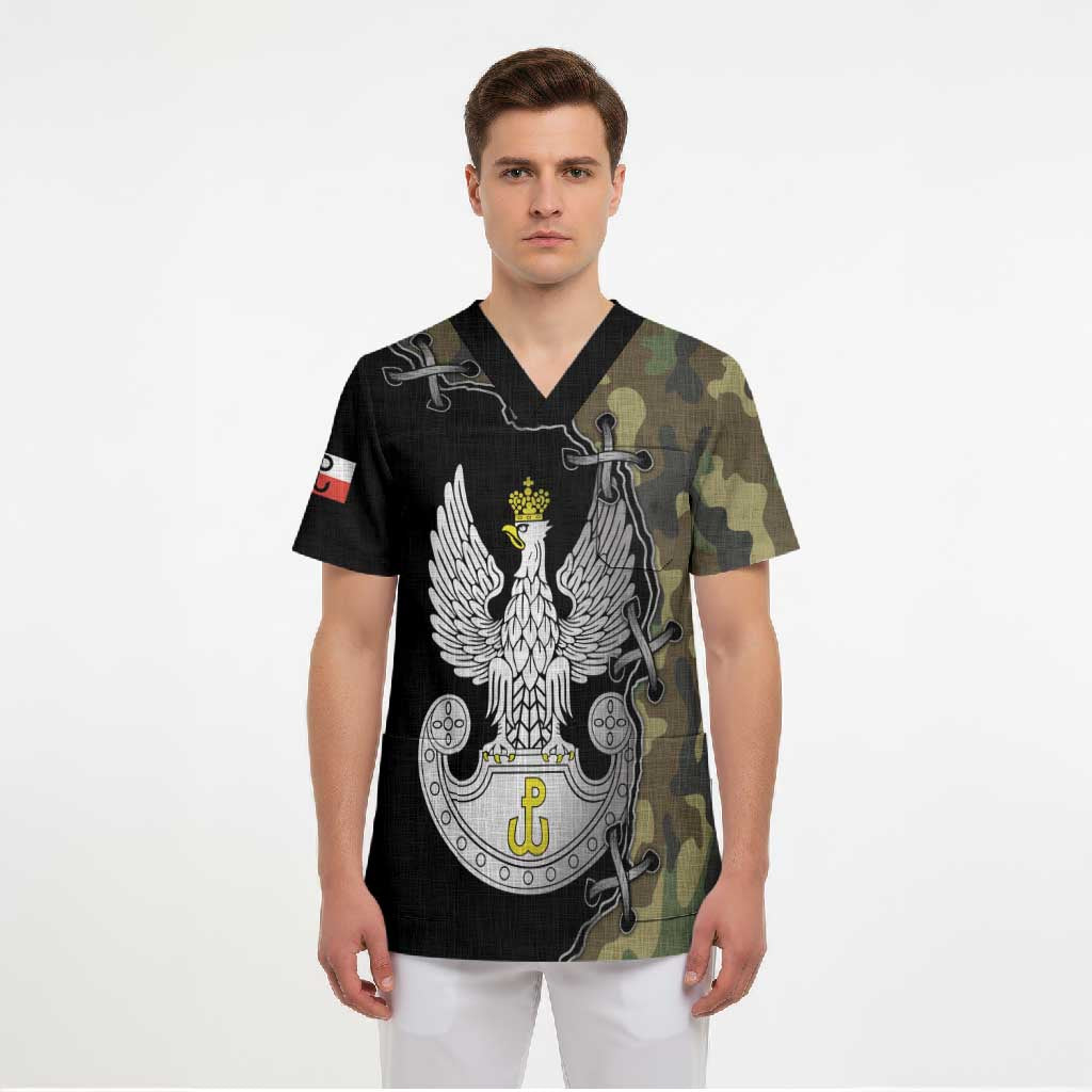 Poland Home Army Scrub Top Armia Krajowa Military Eagle