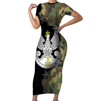 Poland Home Army Short Sleeve Bodycon Dress Armia Krajowa Military Eagle