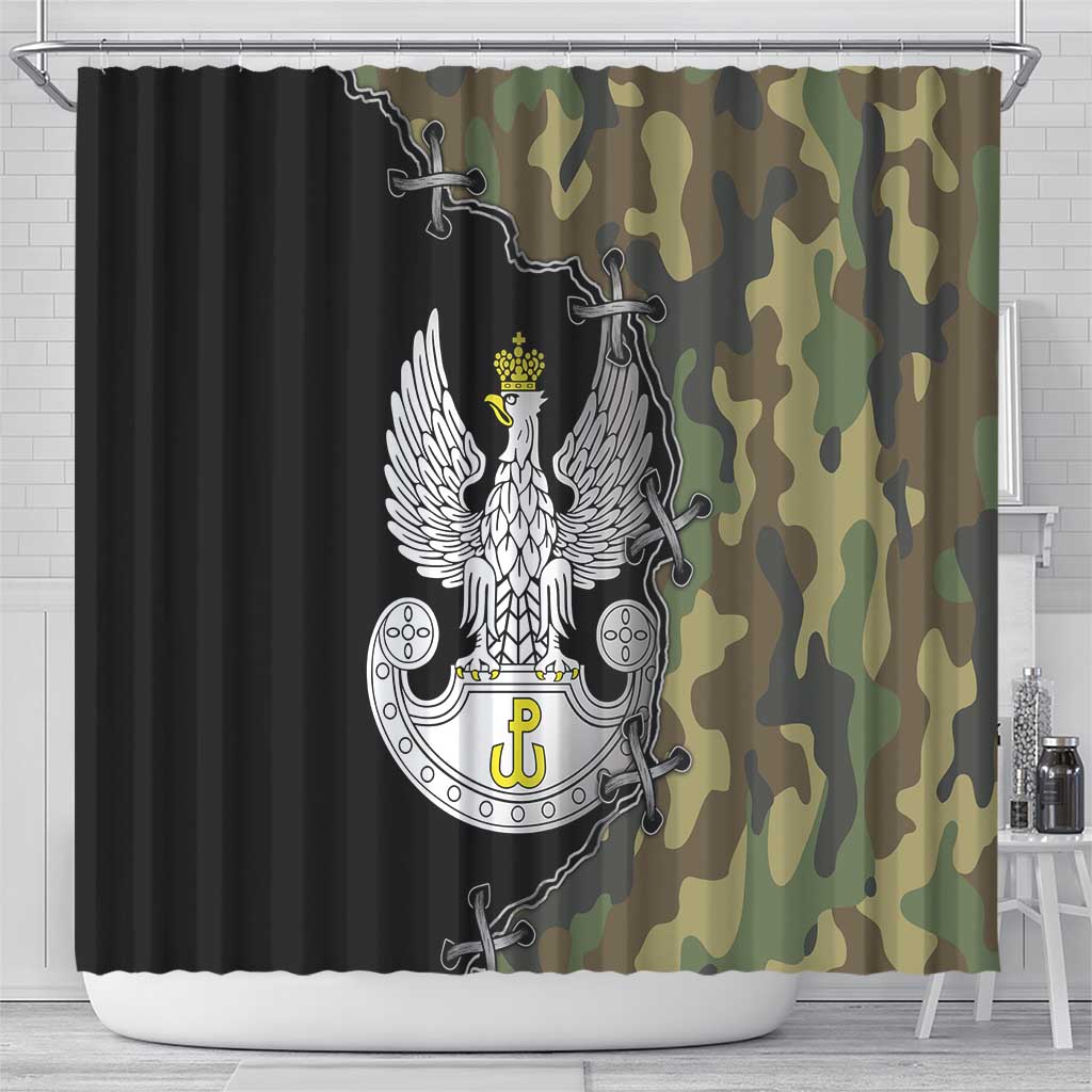 Poland Home Army Shower Curtain Armia Krajowa Military Eagle