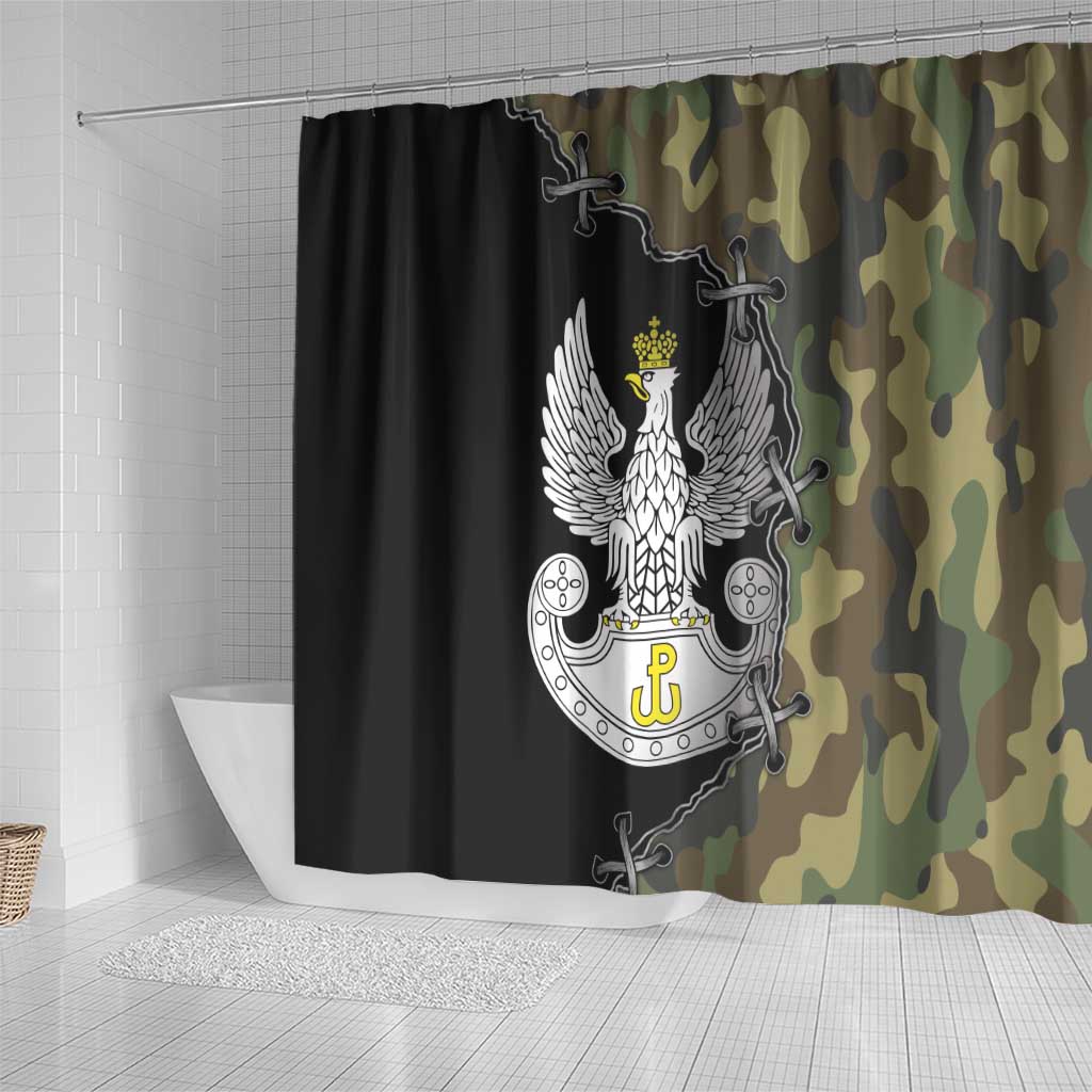 Poland Home Army Shower Curtain Armia Krajowa Military Eagle