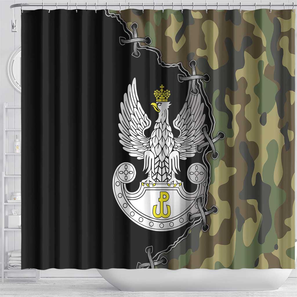Poland Home Army Shower Curtain Armia Krajowa Military Eagle