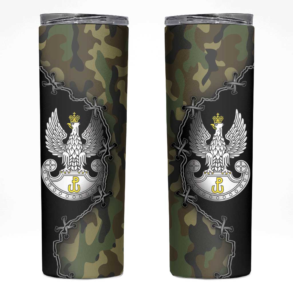 Poland Home Army Skinny Tumbler Armia Krajowa Military Eagle