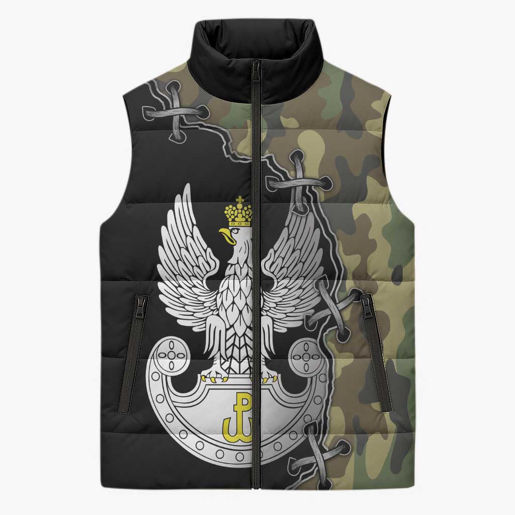 Poland Home Army Sleeveless Puffer Jacket Armia Krajowa Military Eagle