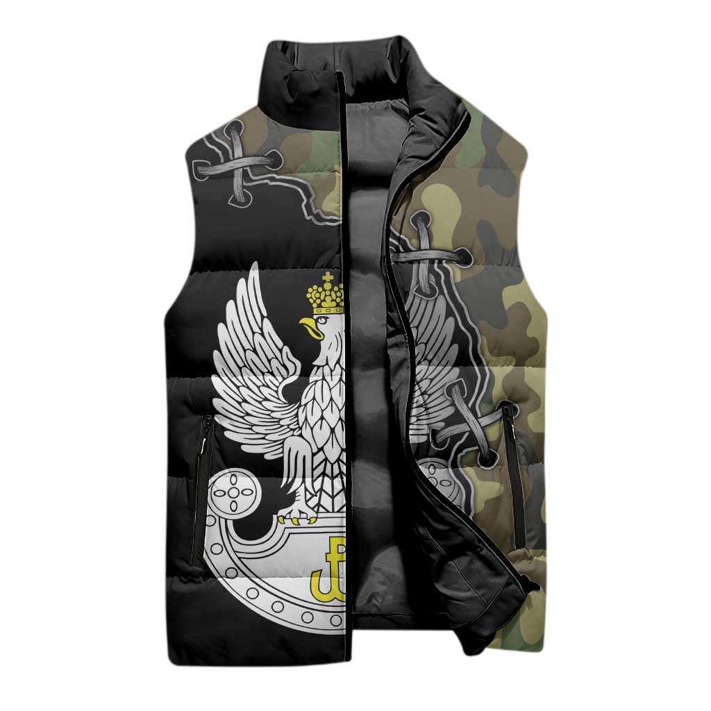 Poland Home Army Sleeveless Puffer Jacket Armia Krajowa Military Eagle