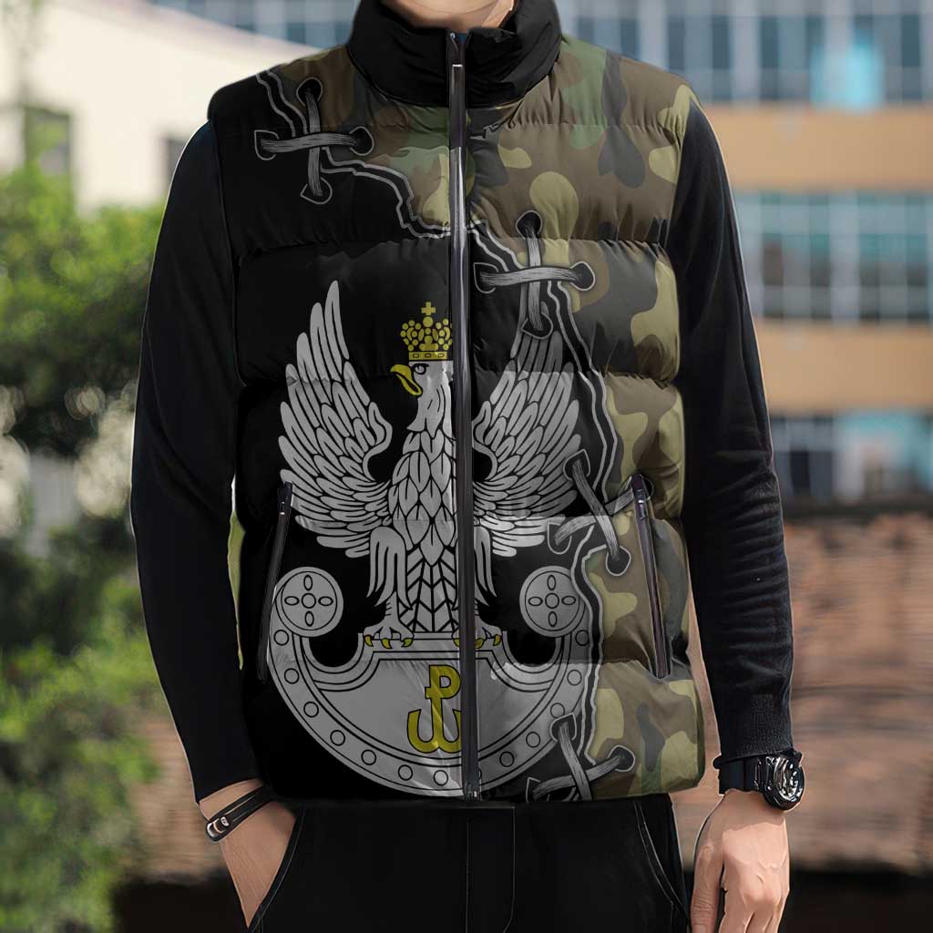 Poland Home Army Sleeveless Puffer Jacket Armia Krajowa Military Eagle