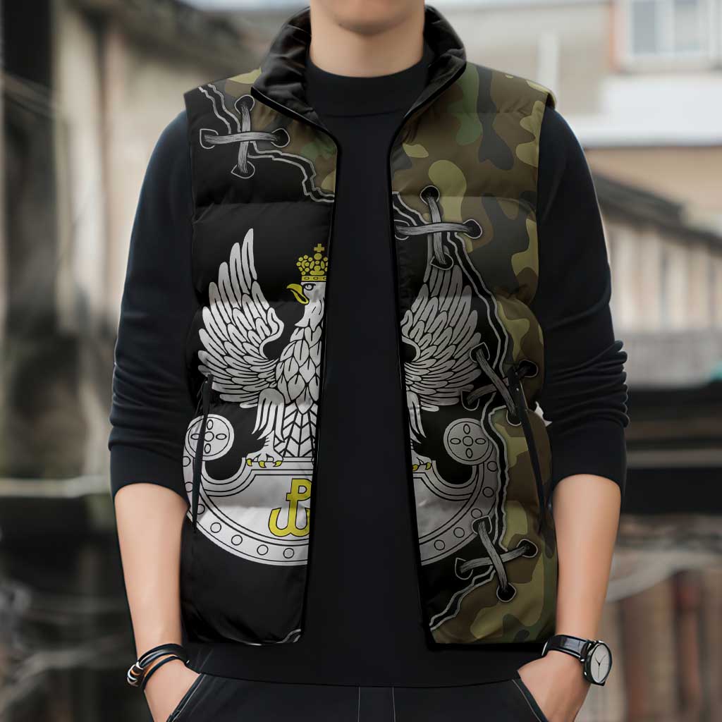 Poland Home Army Sleeveless Puffer Jacket Armia Krajowa Military Eagle