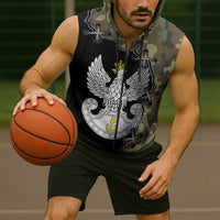 Poland Home Army Sleeveless Zip Hoodie Armia Krajowa Military Eagle